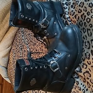 Harley-Davidson® Men's Faded Glory 8-Inch Motorcycle Black Boots D91003